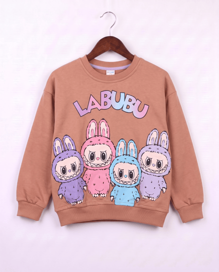 21701 Labubu Baskılı Kız Sweat KRMT