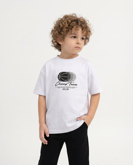2264603 Champ Team Baskılı Erkek Çocuk T-Shirt BEYAZ