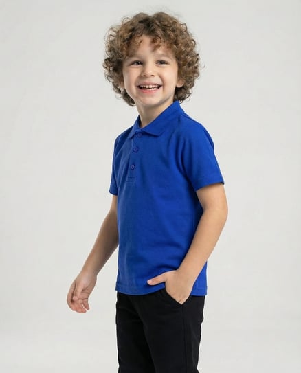 2375 Kısa Kollu Düz Model Okul  Lakost T-Shirt (6-9 Yaş) SAKSM