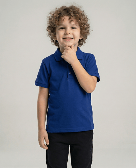 2385 Kısa Kollu Düz Model Lakost T-Shirt (10-13 Yaş) LACIVERT