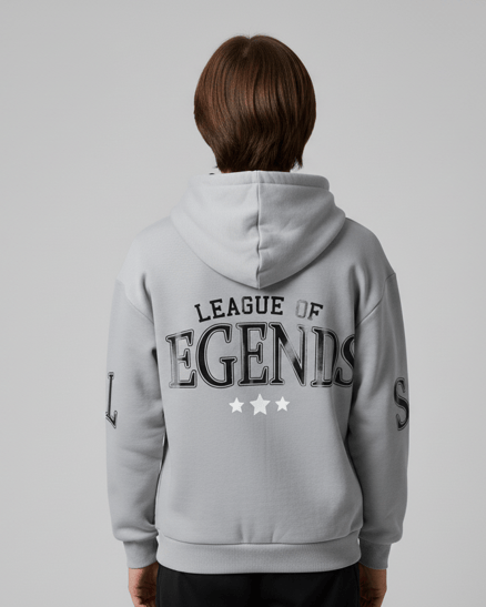 3264101 Lol Baskılı Üç İplik Şardonlu Sweat GRİ
