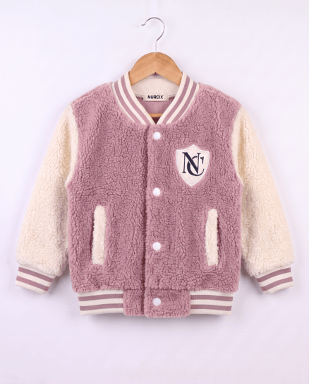 5194-1 Peluş Kumaş N Nakışlı Kolej Ceket GÜLK
