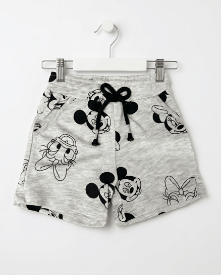 81703 Minnie Mause Baskılı Çocuk Şort KREM