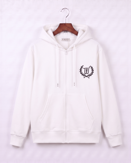 8264266 W Nakışlı Üç Ülik Şardonlu Fermuarlı Sweat KREM