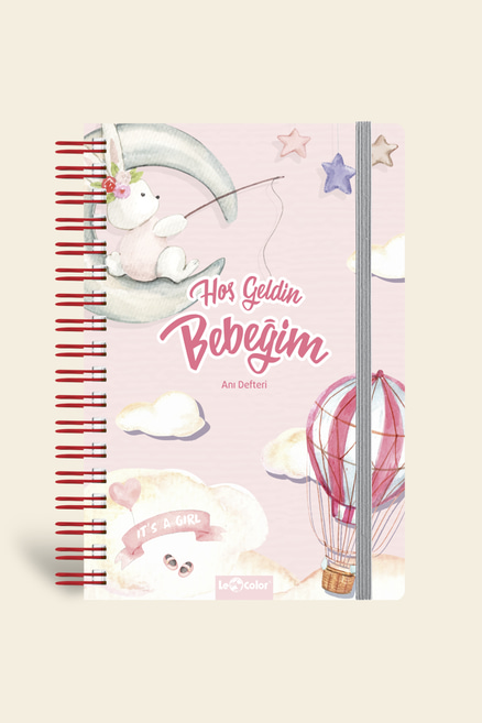 Bebek Anı ve Anne Hamile Günlüğü Albüm Defter KızBebek Anı Defteri ve Anne Hamile Albümü Kız
