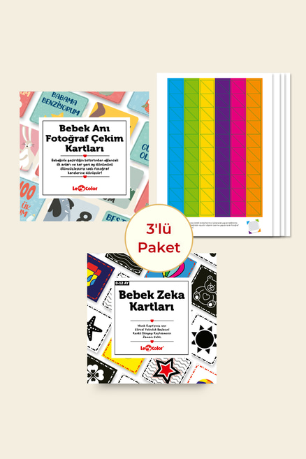 Bebek Zeka Kartları & Aylık Çekim Kartları Ve Sticker Seti