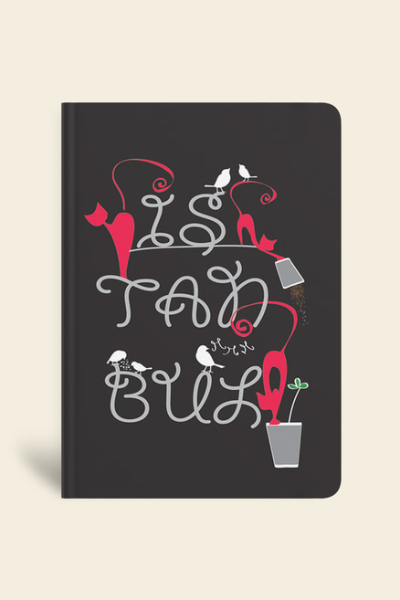 İstanbul Mini Defter Çizgili Lastikli Tipogarfi
