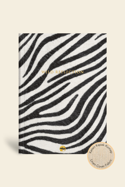 Keten Ciltli Düz Defter Zebra 17x24
