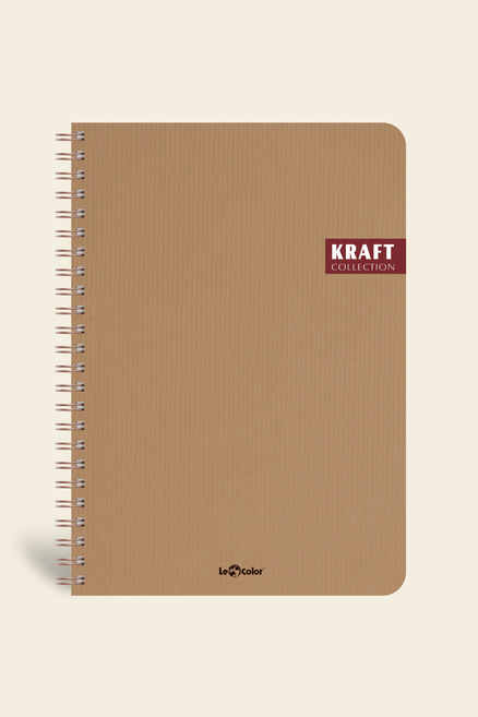 Kraft Ofis Defteri, Spiralli Kareli Mavi Defter | LeColorKraft Ofis Defter Spiralli Kareli Gri