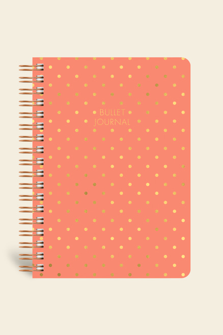 Noktalı Bullet Journal Pro Defter Shine Mercan 17x24
