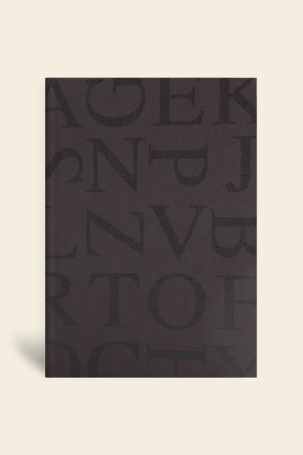 Tipografi Karton Kapak Çizgili Defter Siyah 96 Syf