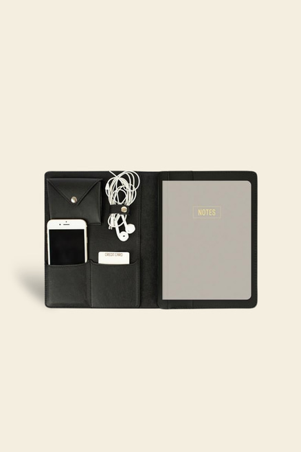 Vegan Organizer Kılıf - Mini Siyah Tablet Kabı | LeColorVegan Organizer Kılıf - Mini Tablet Kabı Siyah