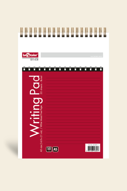 A5 Çizgili Beyaz Writing Pad Ofis Bloknot | LeColorWriting Pad Ofis Bloknot A5 Çizgili Beyaz