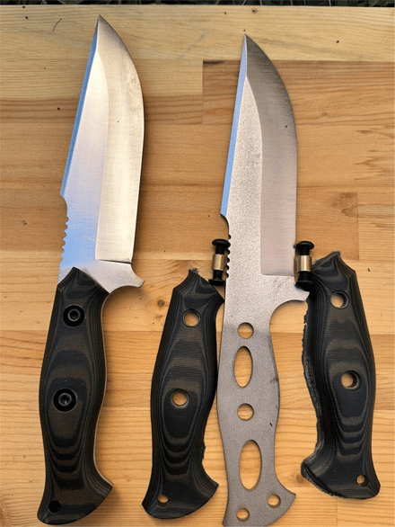 N690 Knife Making Kit 01, Blade, Handle and Screws