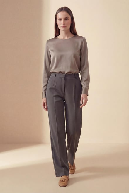 Tulin Beli Lastikli Comfort Pantolon GRİ