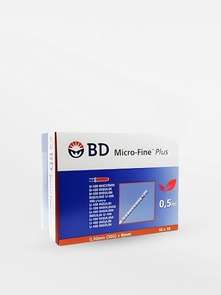 BD Micro-Fine 0.5 ml İnsülin Enjektörü (30G x 8mm)