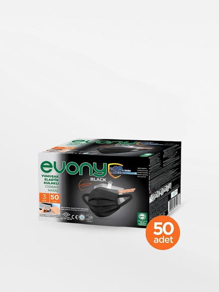 Evony 3 Katlı Siyah 50 Lik Maske