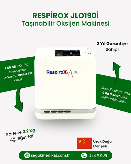 Respirox Taşınabilir Oksijen Makinesi - JLO-190i
