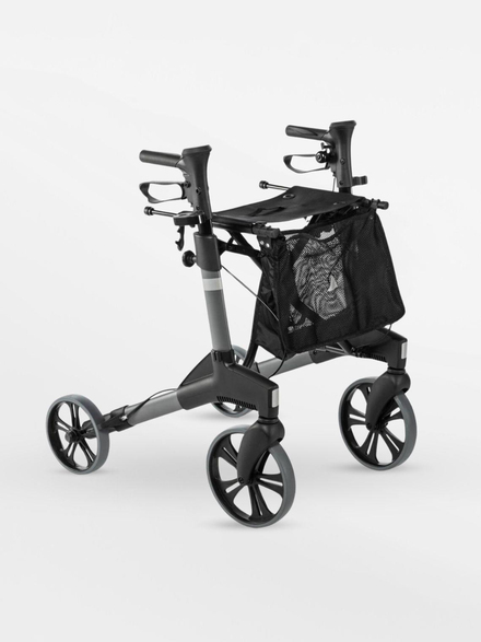 Rollatör Hasta Yürüteçi 4 Ayaklı Oturaklı Frenli Rolatör Walker Wolker Lüx Alüminyum Rolatör