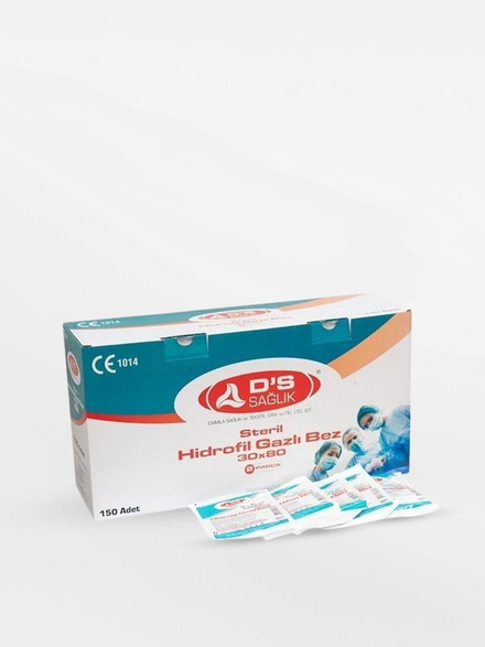 Steril 30 x 80 Gazlı Bez 2 Parça (150 Adet)