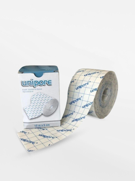 Unipore 5 cm x 10 m (10 KUTU)Elastik Sabitleme Bandı - Flaster