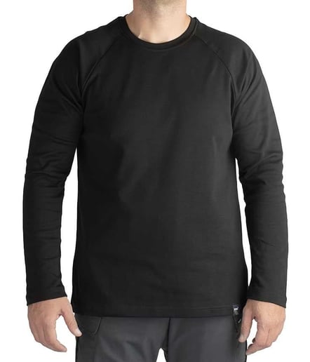 YDS TRAVEL T-SHIRT UZUN KOL -SİYAH