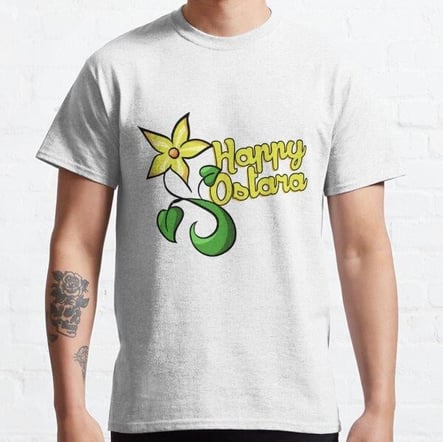 Happy Ostara Tasarım Baskılı Tişört (Bol kesim t-shirt)