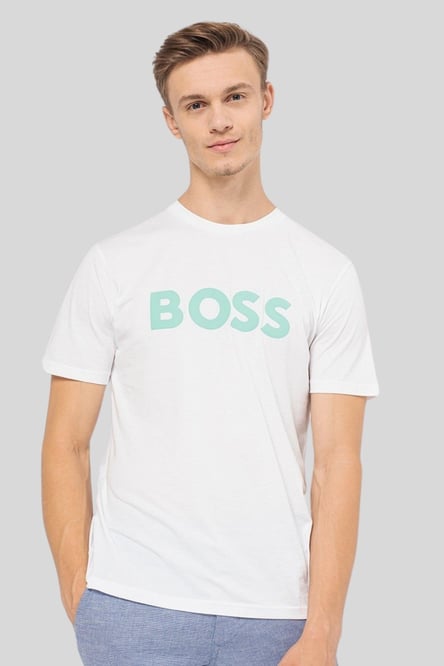 Boss Regular Fit Bisiklet Yaka Erkek T-Shirt Beyaz 101