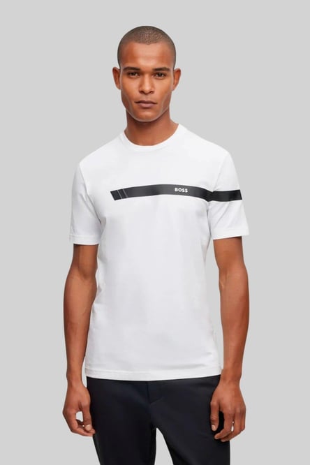 Boss Regular Fit Bisiklet Yaka Erkek T-Shirt Beyaz 100