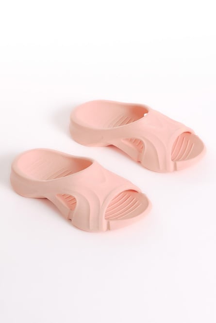 Desenli Kalın Tabanlı Eva Unisex Pudra Terlik TBER590
