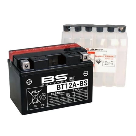 BS Battery BT12A-BS 12V10Ah Motosiklet Aküsü