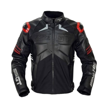 Forte GT Wind Pro Hörgüçlü Deri 4 Mevsim Motosiklet Montu Siyah