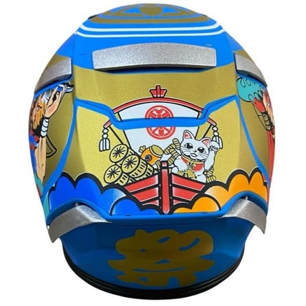 Gear5 Dekor Mini Kask Mavi Grafik KD3