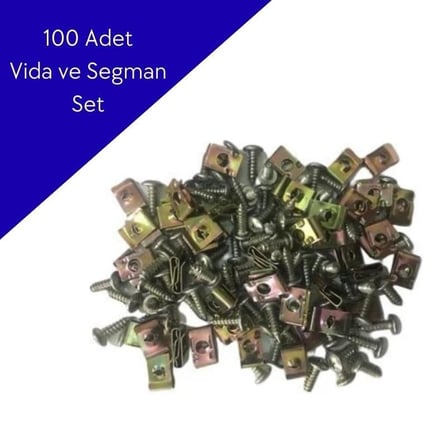 Gear5 Kaporta Klipsi ve Vidası 100'lü Paket