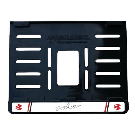 Gear5 Plastik Plakalık Beyaz 3 - Bajaj Pulsar (15x24)