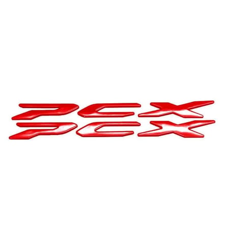 Gear5 Sele Altı Metal Yazı Seti Kırmızı - Honda PCX