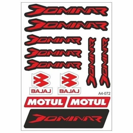 Gogo 072 A4 Dominar Kırmızı Tek Paket Çoklu Sticker