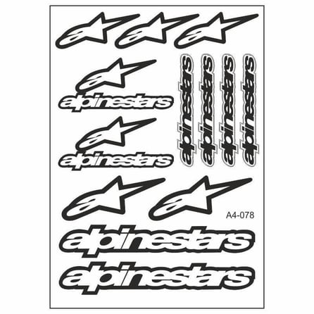 Gogo 078 A4 Alpinestars Tek Paket Çoklu Sticker