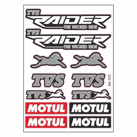 Gogo A4 Sticker Set Beyaz 103 - TVS Raider