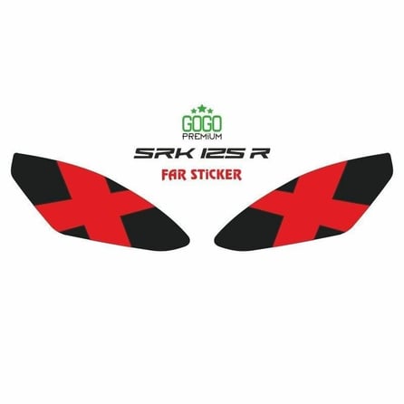 Gogo Far Sticker Kırmızı X Desen - RKS SRK 250 R (2023-2025)