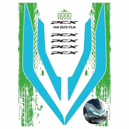 Gogo Far Üstü Film Mavi 001 - Honda PCX (2021-2024)