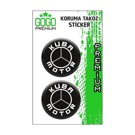 Gogo Koruma Takozu 2'li Damla Sticker (4x4) Beyaz - Kuba