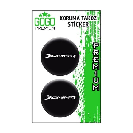 Gogo Koruma Takozu 2'li Damla Sticker (4x4) Beyaz - Bajaj Dominar