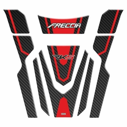 Gogo RKS Freccia 150 Tank Pad Set 005 Karbon/Kırmızı