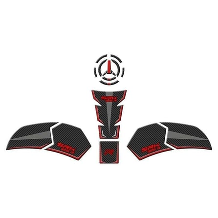 Gogo RKS SRK 125 R (2023-2025) Tank Pad Set 003 Karbon/Kırmızı