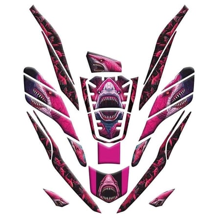 Gogo Tank Pad Full Set 012 Pink Shark (26 parça) - Honda PCX (2021-2024)