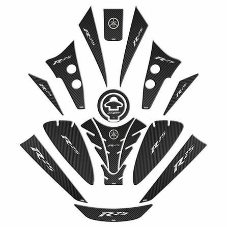 Gogo Tank Pad Full Set Gri 007 (14 Parça) - Yamaha R25 (2019-2024)