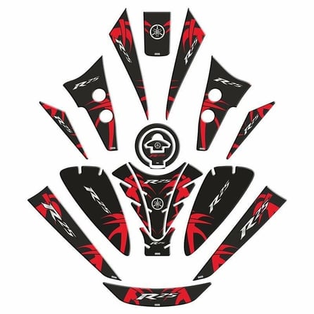 Gogo Tank Pad Full Set Kırmızı 006 (14 Parça) - Yamaha R25 (2019-2024)