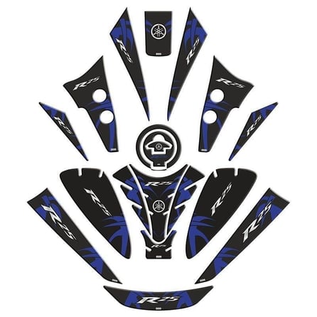 Gogo Tank Pad Full Set Mavi 005 (14 Parça) - Yamaha R25 (2019-2024)