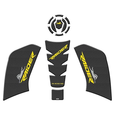 Gogo Tank Pad Set 003 Karbon Sarı - TVS Raider 125